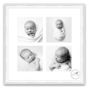 Framed black and white photos of newborn baby Life in Focus Portraits Simply Baby Newborn photography
