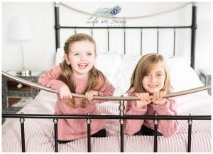 sisters child photoshoot in home Life in Focus Portraits lifestyle family photographer Rhu Helensburgh