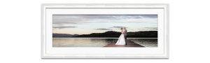 wedding photo newly married husband and wife on pier Duck Bay Hotel Loch Lomond Life in Focus Portraits wedding photographer Helensburgh Luss Argyll and Bute