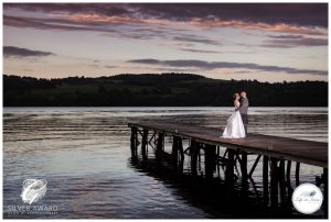 Wedding photo couple at Duck Bay Hotel award winning photo Life in Focus Portraits award winning wedding photographer Loch Lomond