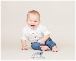 baby laughing little sitter session Life in Focus Portraits baby milestone photographer Helensburgh Alexandria Luss