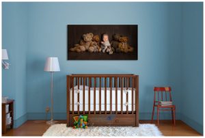 newborn baby canvas wall art in nursery Life in Focus Portraits newborn baby photos Rhu Helensburgh